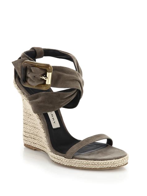 burberry catsbrook espadrille wedges|Women’s Designer Sandals .